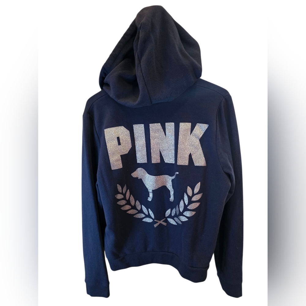 PINK Victoria's Secret Navy Zip-Up Hoodie
